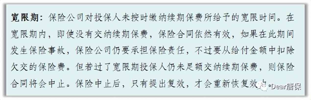 宽限期设定的初衷(让保险条款说人话:3大期——犹豫期、等待期、宽限期)(图9) 宽限期设定的初衷(让保险条款说人话:3大期——犹豫期、等待期、宽限期)(图9)