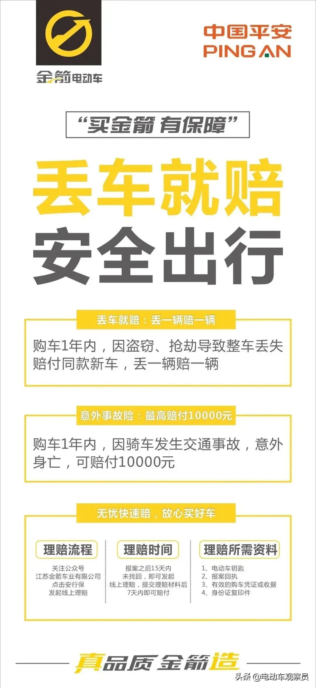 安行保险是什么保险(3·15突发事件,金箭电动车收获特殊惊喜,究竟为何)(图2) 安行保险是什么保险(3·15突发事件,金箭电动车收获特殊惊喜,究竟为何)(图2)
