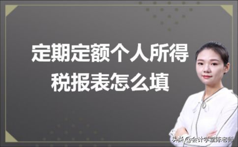 定期定额纳税申报表(定期定额个人所得税报表怎么填)(图1) 定期定额纳税申报表(定期定额个人所得税报表怎么填)(图1)