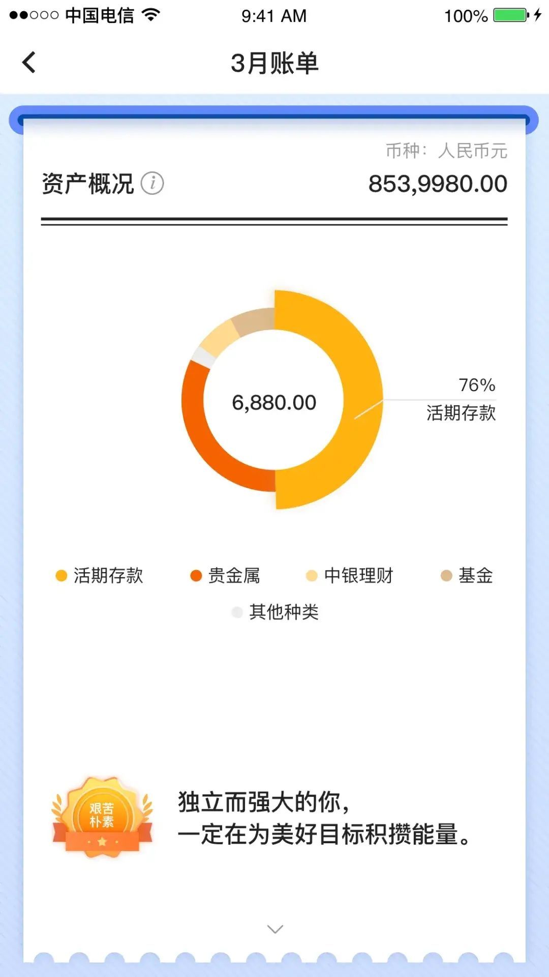 中国银行APP“月度账单”已上线,帮您算笔明白账(图4) 中国银行APP“月度账单”已上线,帮您算笔明白账(图4)