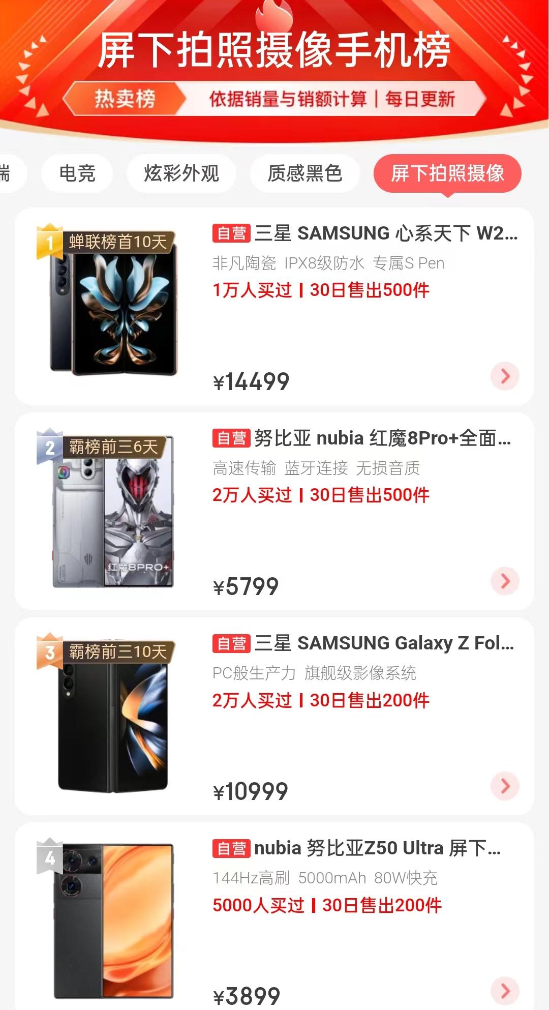 屏下摄像头手机有哪些(屏下摄像手机大比拼,三星努比亚霸榜前四)(图1) 屏下摄像头手机有哪些(屏下摄像手机大比拼,三星努比亚霸榜前四)(图1)
