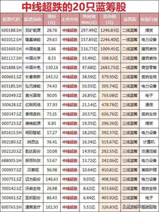 蓝筹股有哪些股票(最具价值的20只超跌蓝筹股!)(图1) 蓝筹股有哪些股票(最具价值的20只超跌蓝筹股!)(图1)