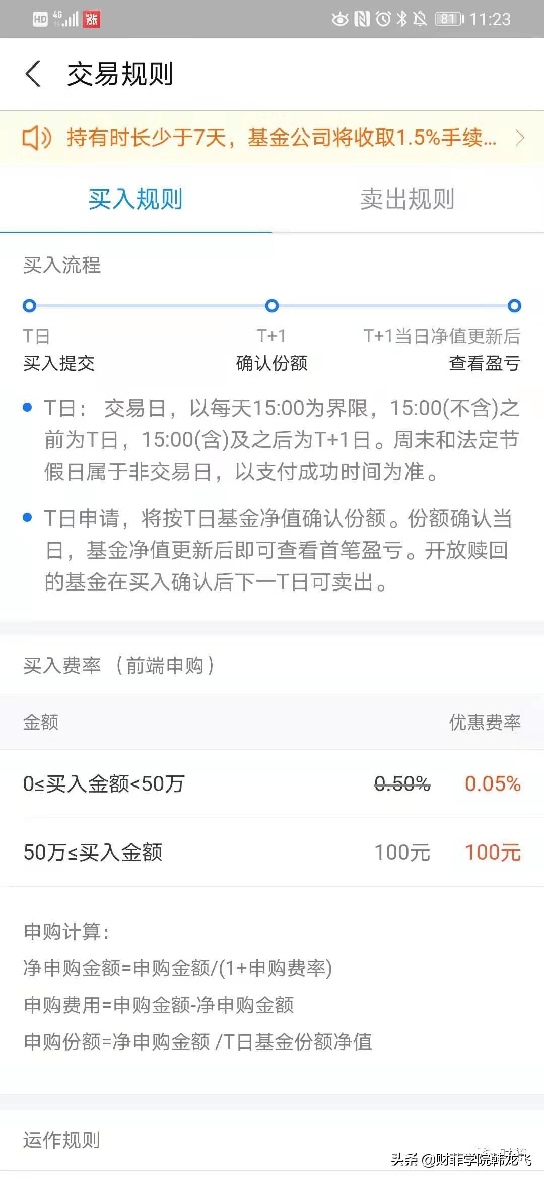 基金买入和卖出规则及技巧(基金买入卖出规则,熟悉基金买卖费率)(图6) 基金买入和卖出规则及技巧(基金买入卖出规则,熟悉基金买卖费率)(图6)